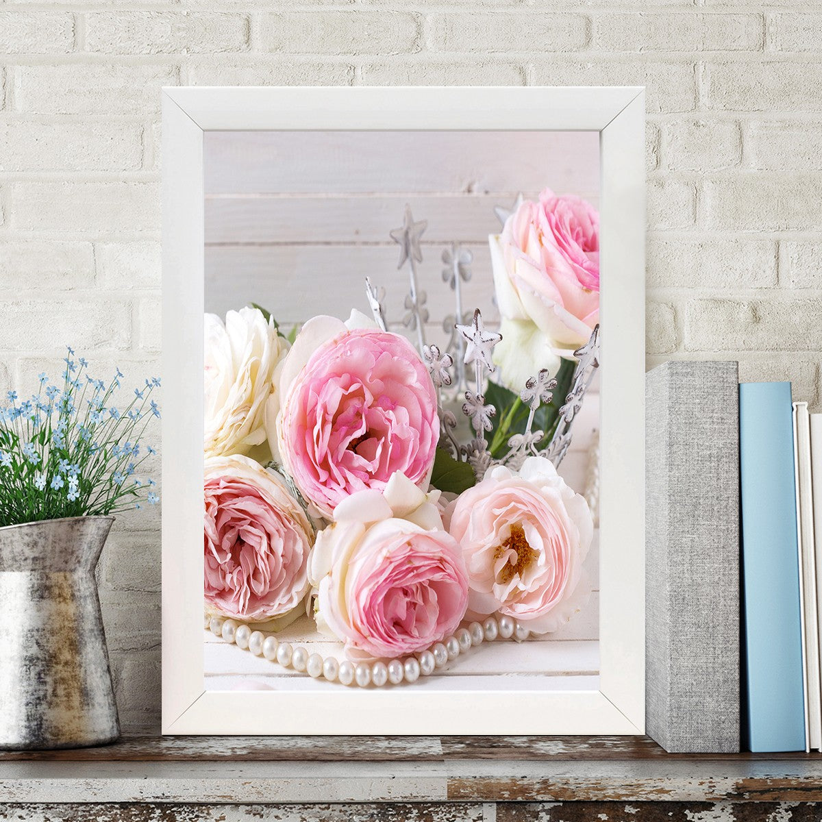 Quadro Decorativo MDF Emoldurado - Arte Multicolor 24x29cm com Moldura de Madeira 2cm