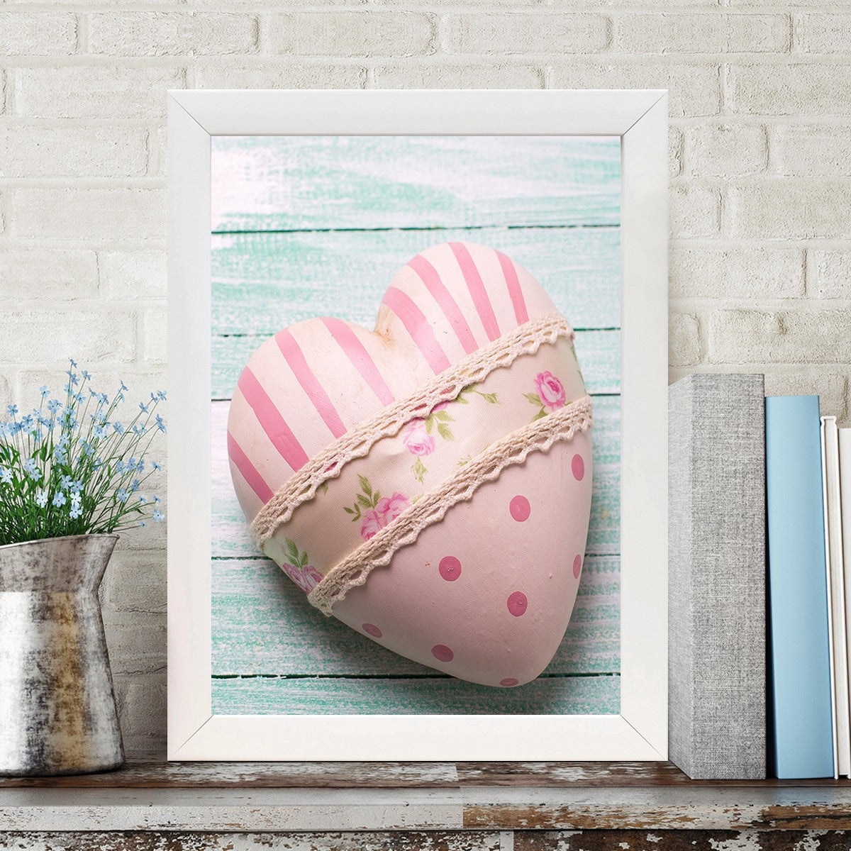 Quadro Decorativo MDF Emoldurado - Arte Multicolor 24x29cm com Moldura de Madeira 2cm