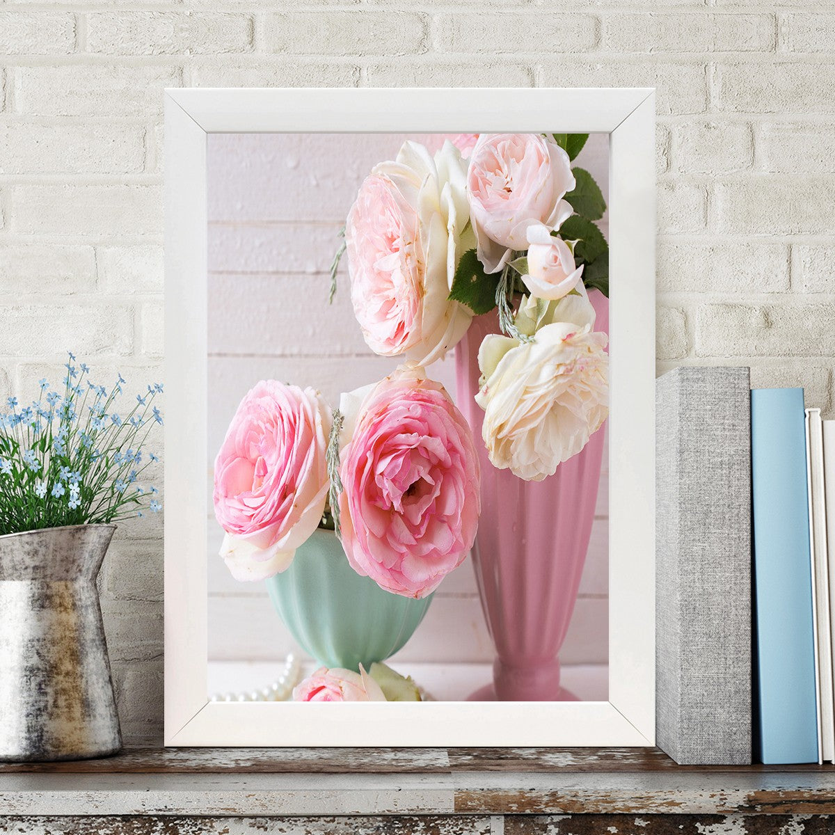 Quadro Decorativo MDF Emoldurado - Arte Multicolor 24x29cm com Moldura de Madeira 2cm