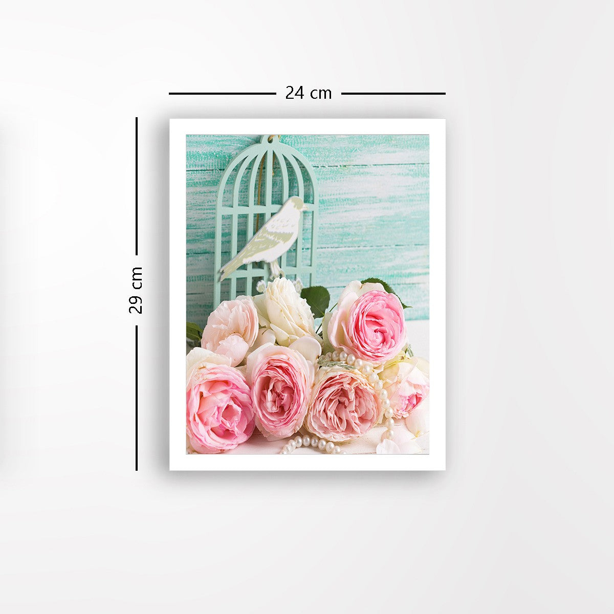 Quadro Decorativo MDF Emoldurado - Arte Multicolor 24x29cm com Moldura de Madeira 2cm