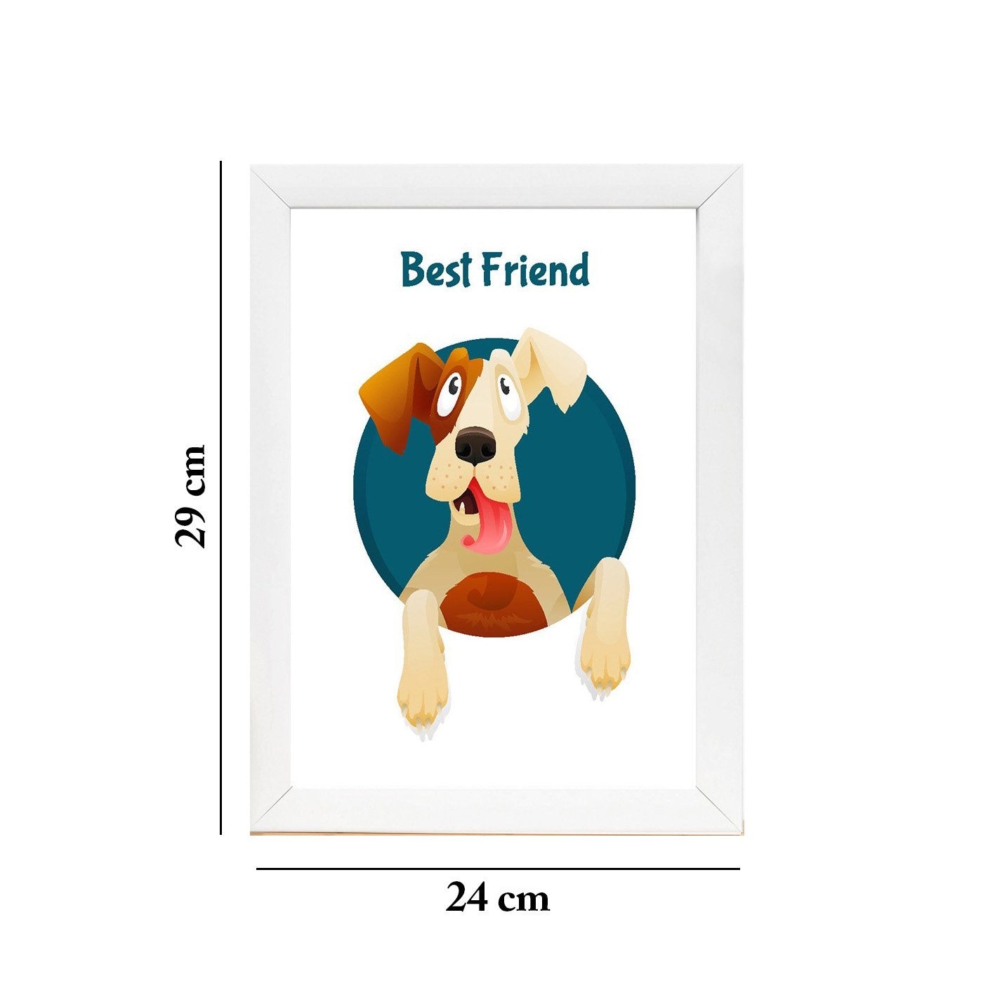 Quadro Decorativo MDF Emoldurado - Arte Multicolor 24x29cm com Moldura de Madeira 2cm