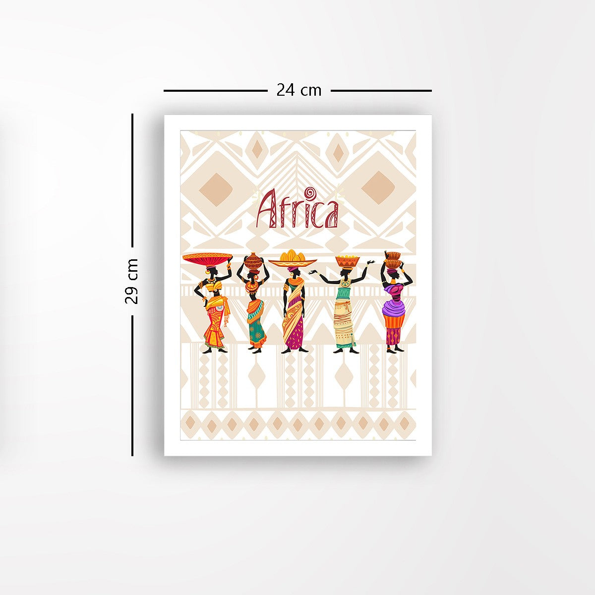 Quadro Decorativo MDF Emoldurado - Arte Multicolor 24x29cm com Moldura de Madeira 2cm