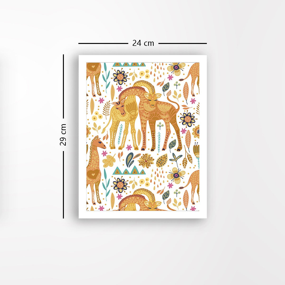 Quadro Decorativo MDF Emoldurado - Arte Multicolor 24x29cm com Moldura de Madeira 2cm