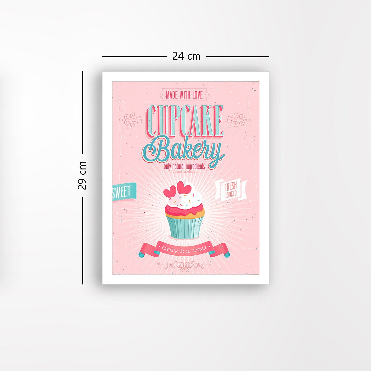 Quadro Decorativo MDF Emoldurado - Arte Multicolor 24x29cm com Moldura de Madeira 2cm