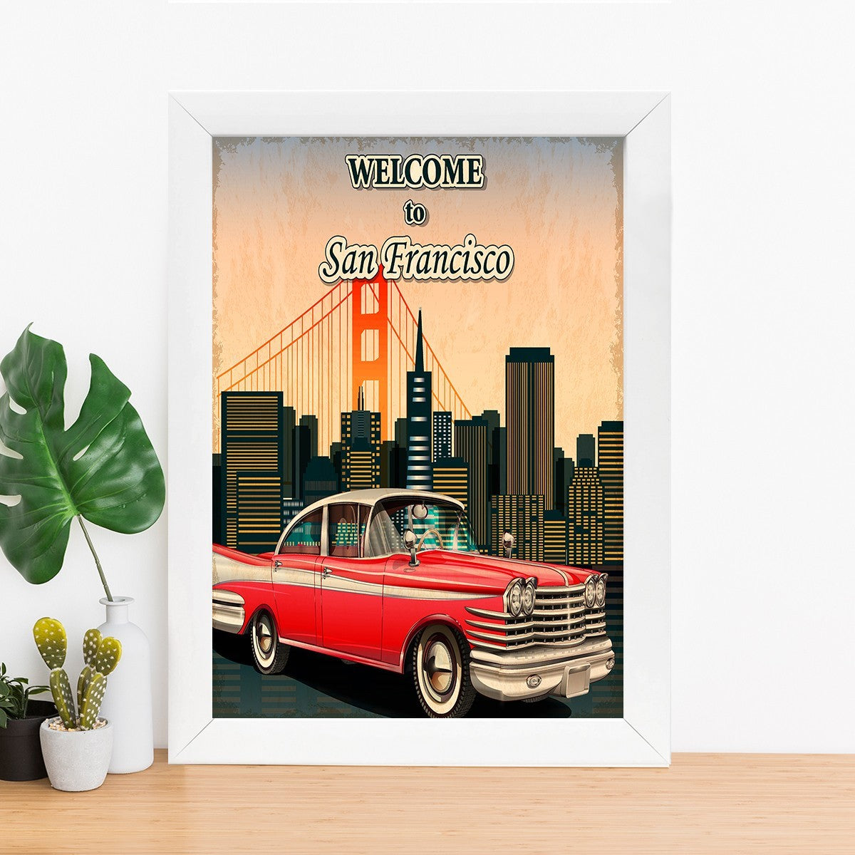 Quadro Decorativo MDF Emoldurado - Arte Multicolor 24x29cm com Moldura de Madeira 2cm