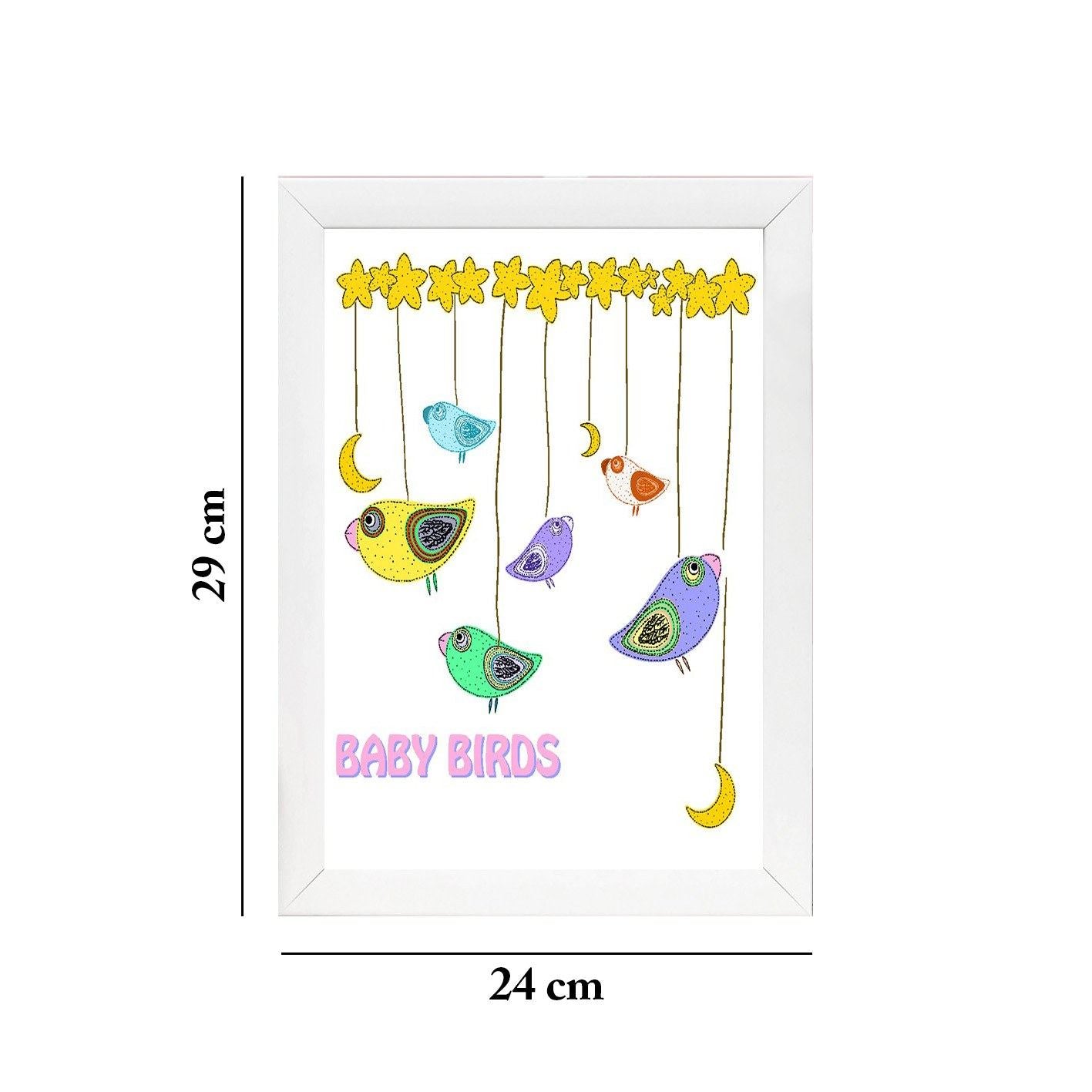 Quadro Decorativo MDF Emoldurado - Arte Multicolor 24x29cm com Moldura de Madeira 2cm