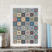 Quadro Decorativo MDF Emoldurado - Arte Multicolor 24x29cm com Moldura de Madeira 2cm