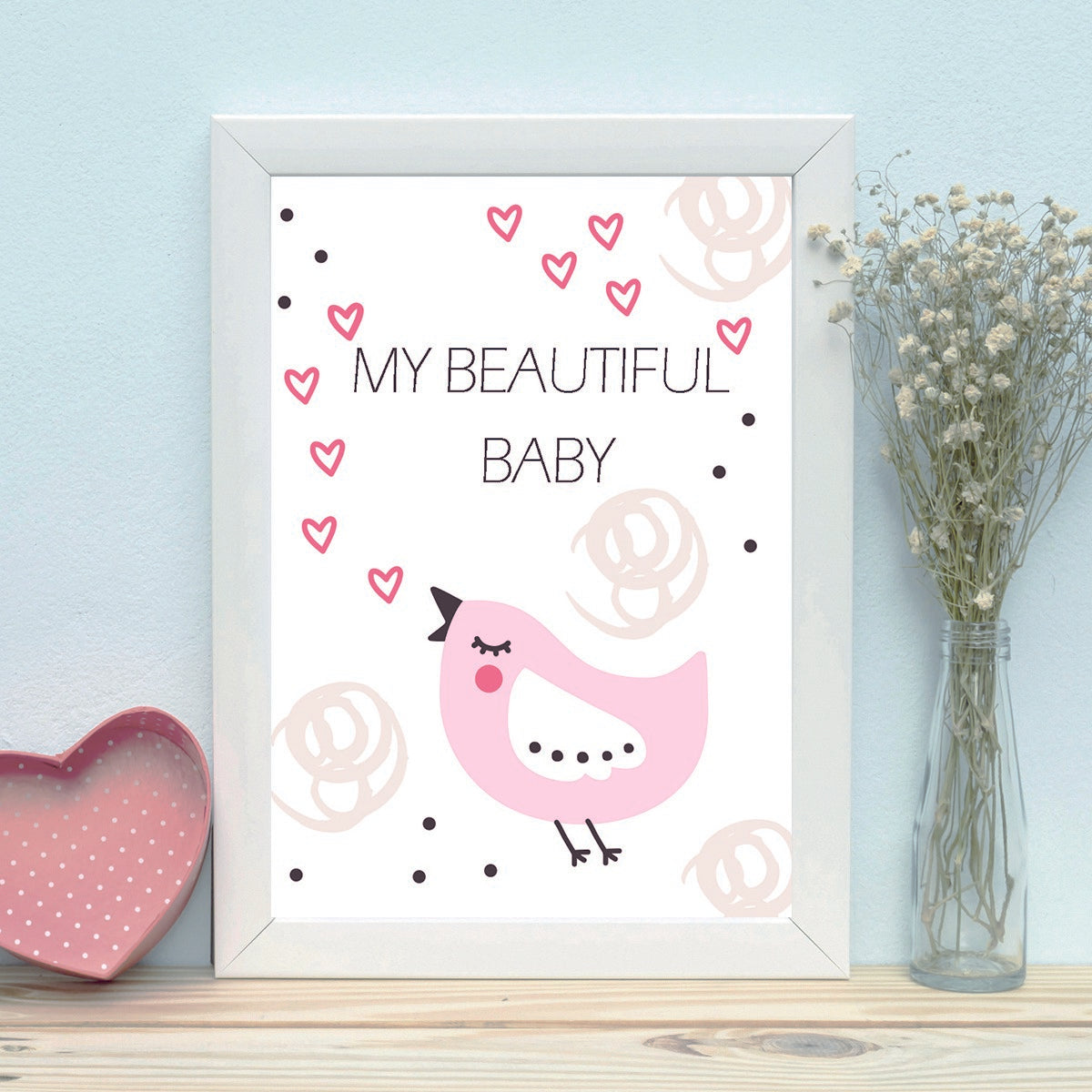 Quadro Decorativo MDF Emoldurado - Arte Multicolor 24x29cm com Moldura de Madeira 2cm