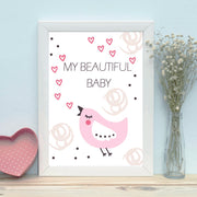 Quadro Decorativo MDF Emoldurado - Arte Multicolor 24x29cm com Moldura de Madeira 2cm