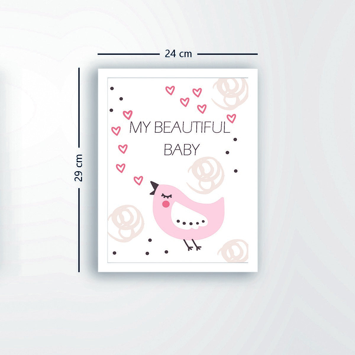 Quadro Decorativo MDF Emoldurado - Arte Multicolor 24x29cm com Moldura de Madeira 2cm