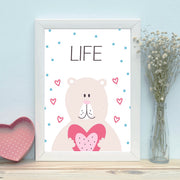 Quadro Decorativo MDF Emoldurado - Arte Multicolor 24x29cm com Moldura de Madeira 2cm