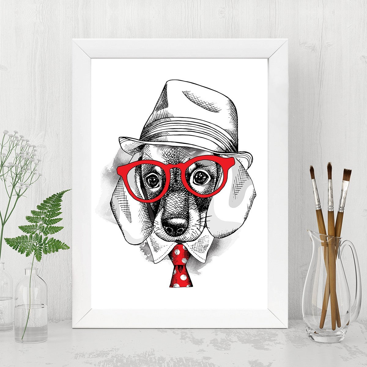 Quadro Decorativo MDF Emoldurado - Arte Multicolor 24x29cm com Moldura de Madeira 2cm