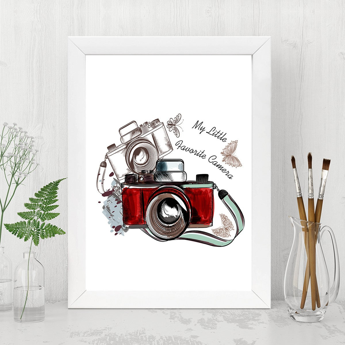 Quadro Decorativo MDF Emoldurado - Arte Multicolor 24x29cm com Moldura de Madeira 2cm