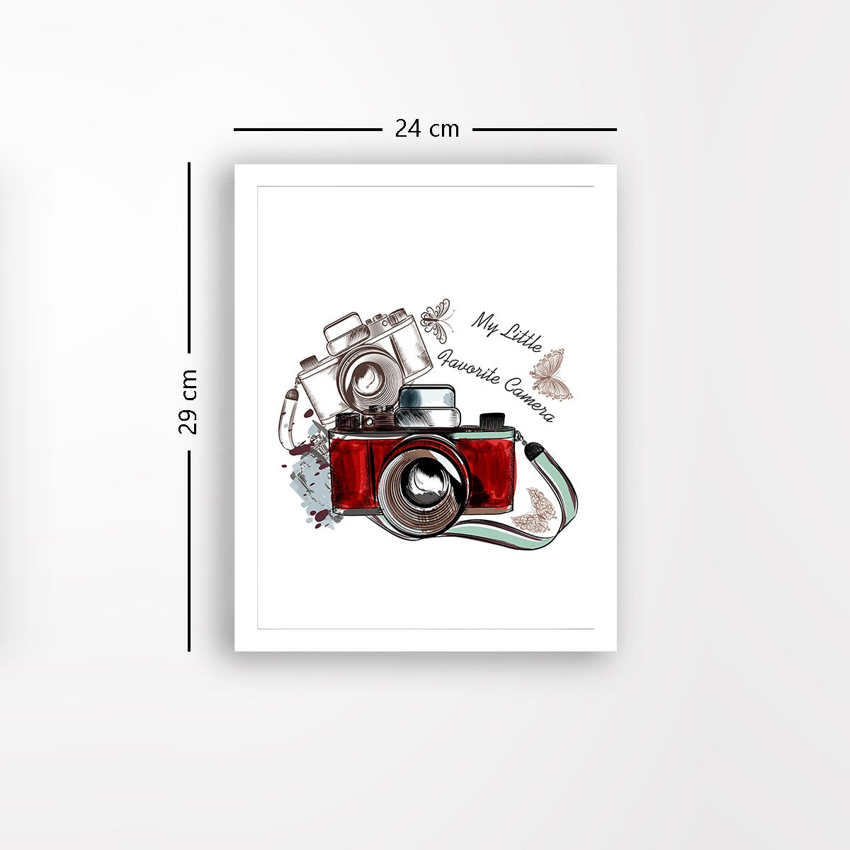 Quadro Decorativo MDF Emoldurado - Arte Multicolor 24x29cm com Moldura de Madeira 2cm