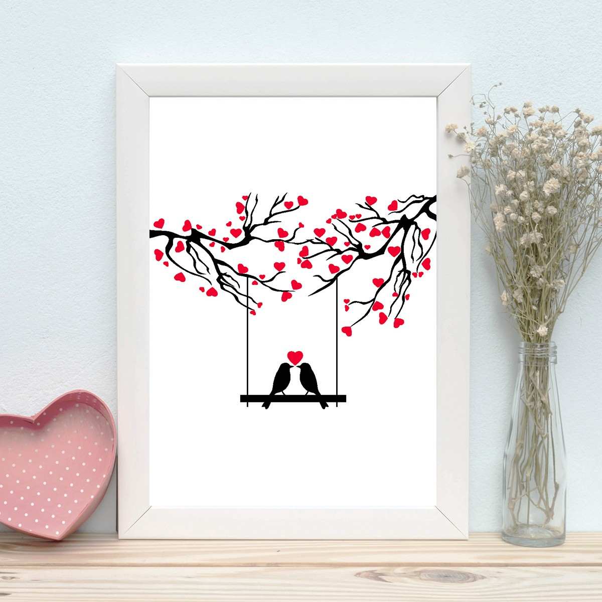 Quadro Decorativo MDF Emoldurado - Arte Multicolor 24x29cm com Moldura de Madeira 2cm