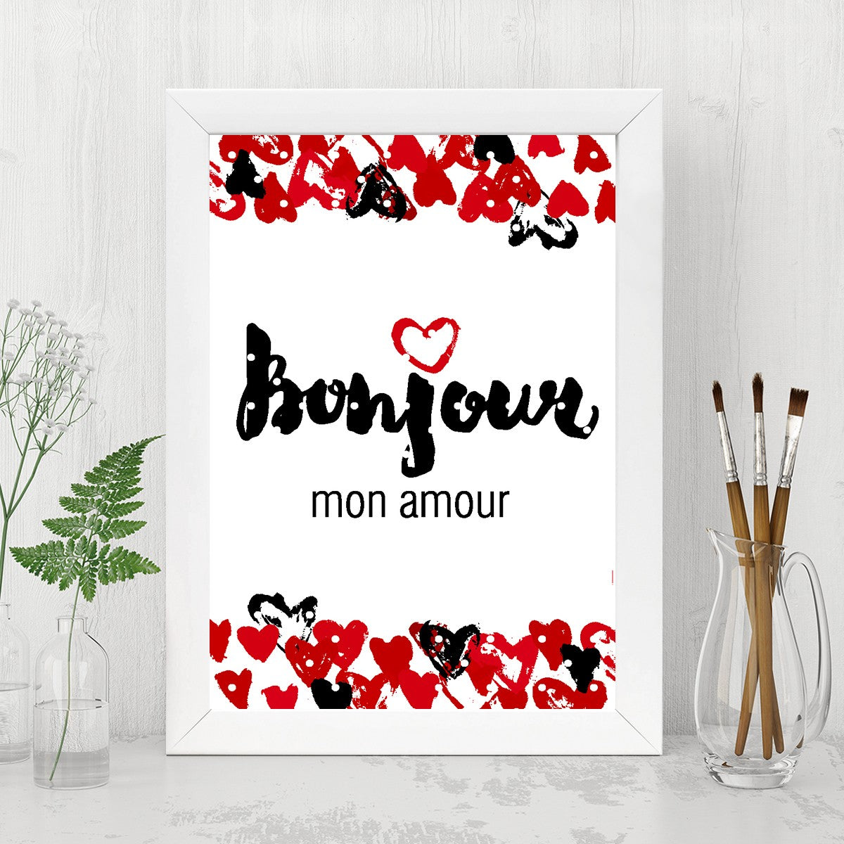 Quadro Decorativo MDF Emoldurado - Arte Multicolor 24x29cm com Moldura de Madeira 2cm