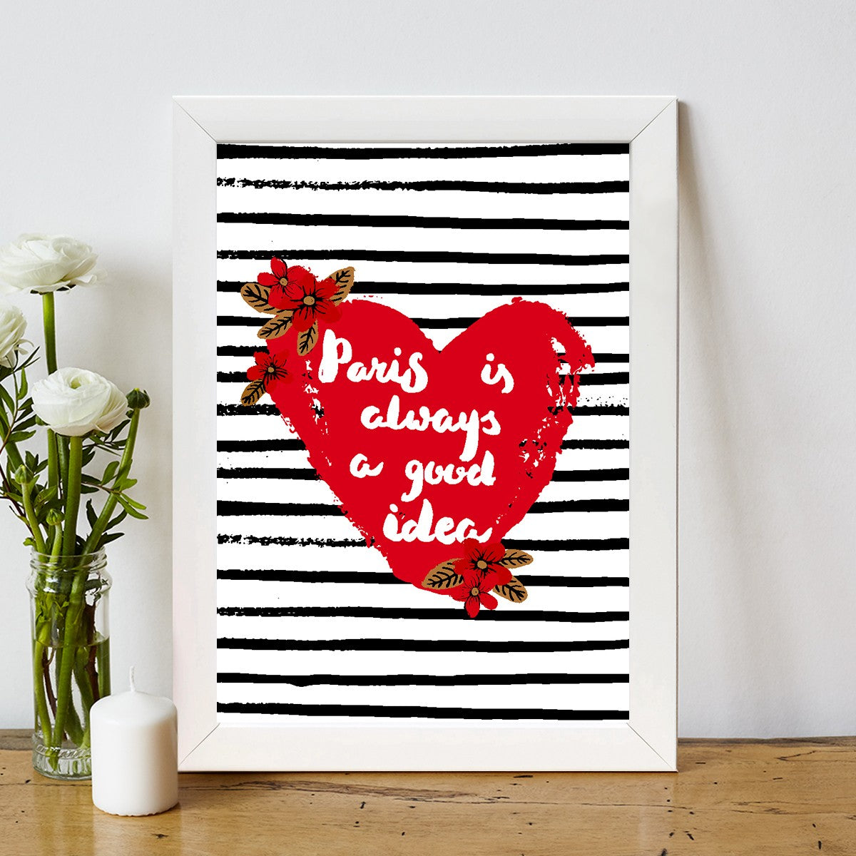 Quadro Decorativo MDF Emoldurado - Arte Multicolor 24x29cm com Moldura de Madeira 2cm