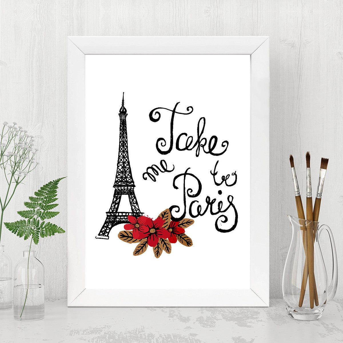 Quadro Decorativo MDF Emoldurado - Arte Multicolor 24x29cm com Moldura de Madeira 2cm