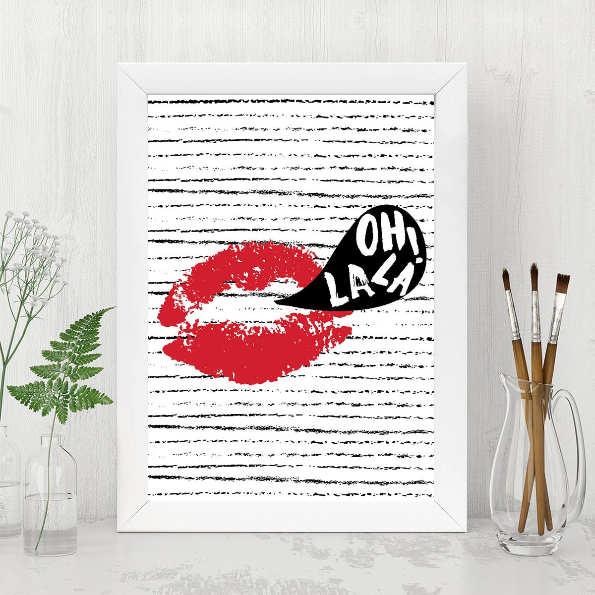 Quadro Decorativo MDF Emoldurado - Arte Multicolor 24x29cm com Moldura de Madeira 2cm