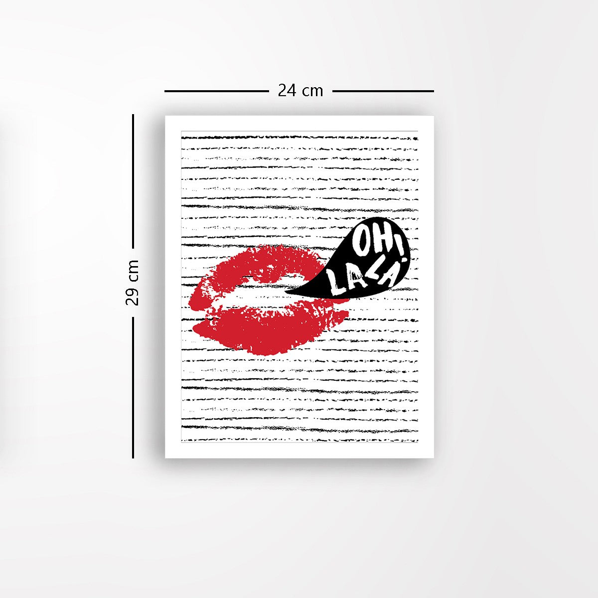 Quadro Decorativo MDF Emoldurado - Arte Multicolor 24x29cm com Moldura de Madeira 2cm