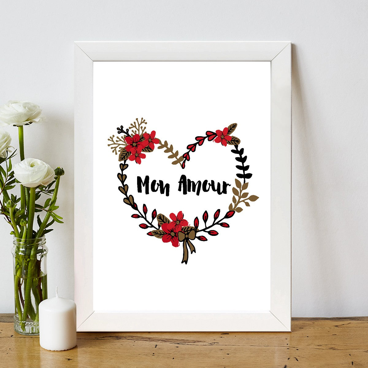 Quadro Decorativo MDF Emoldurado - Arte Multicolor 24x29cm com Moldura de Madeira 2cm