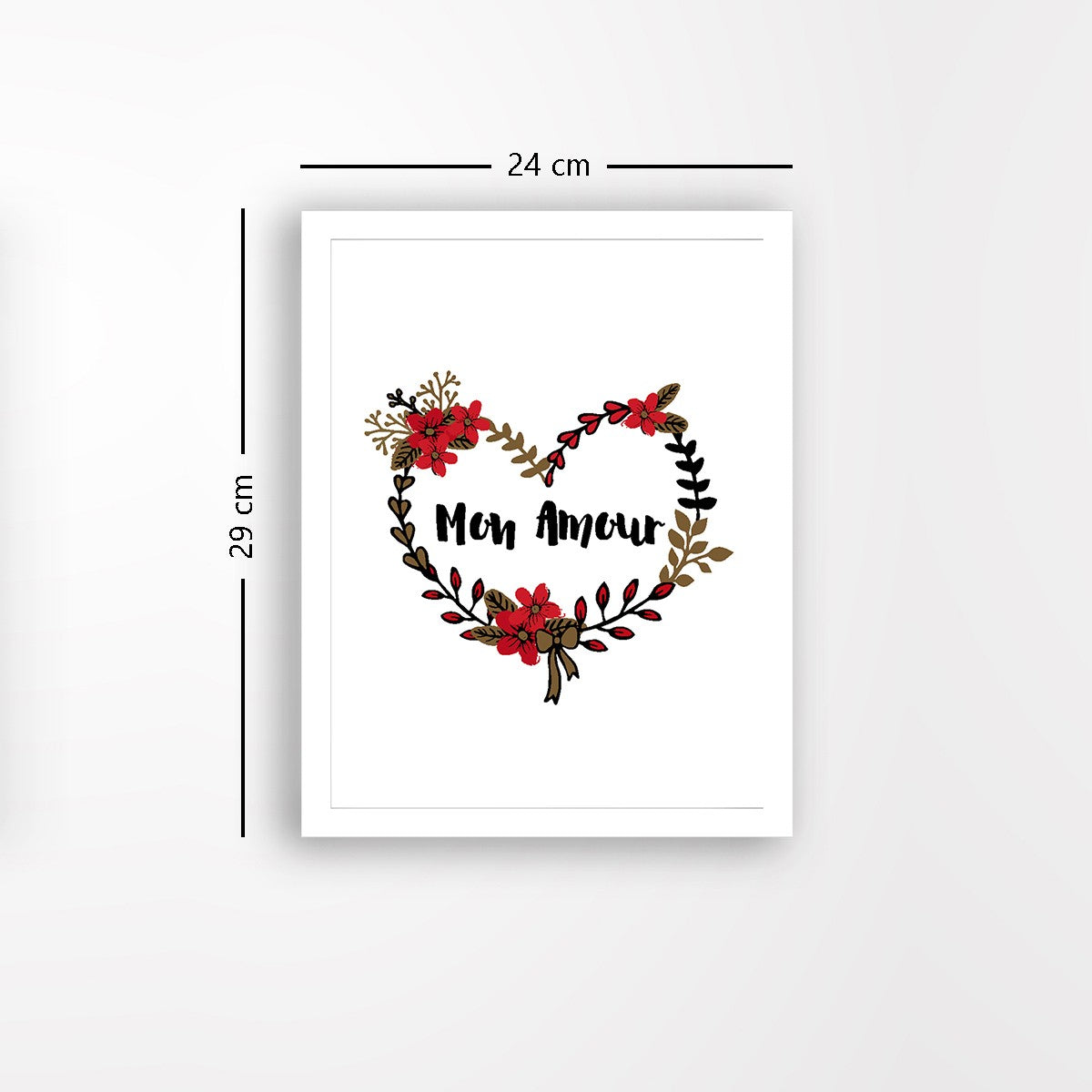 Quadro Decorativo MDF Emoldurado - Arte Multicolor 24x29cm com Moldura de Madeira 2cm