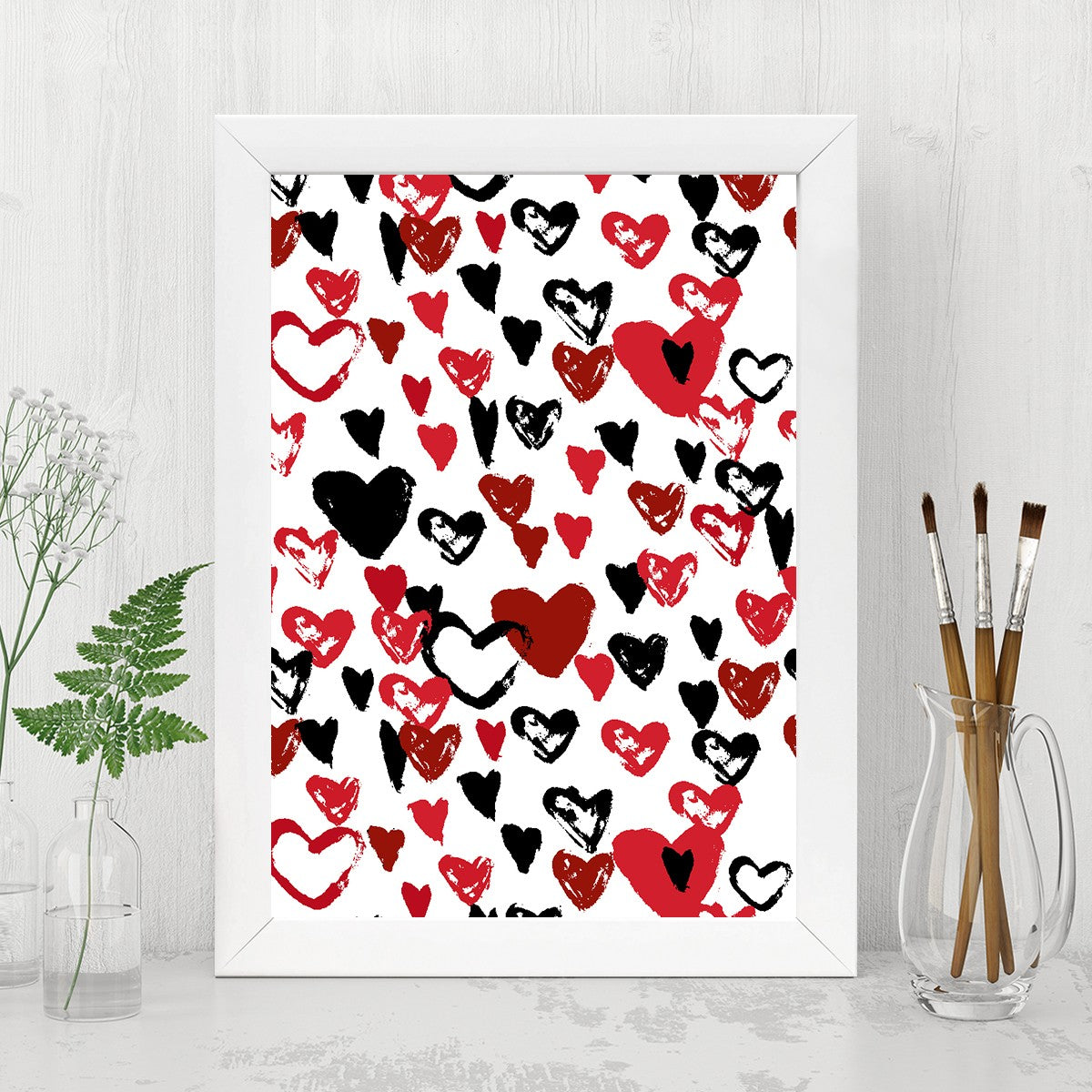 Quadro Decorativo MDF Emoldurado - Arte Multicolor 24x29cm com Moldura de Madeira 2cm