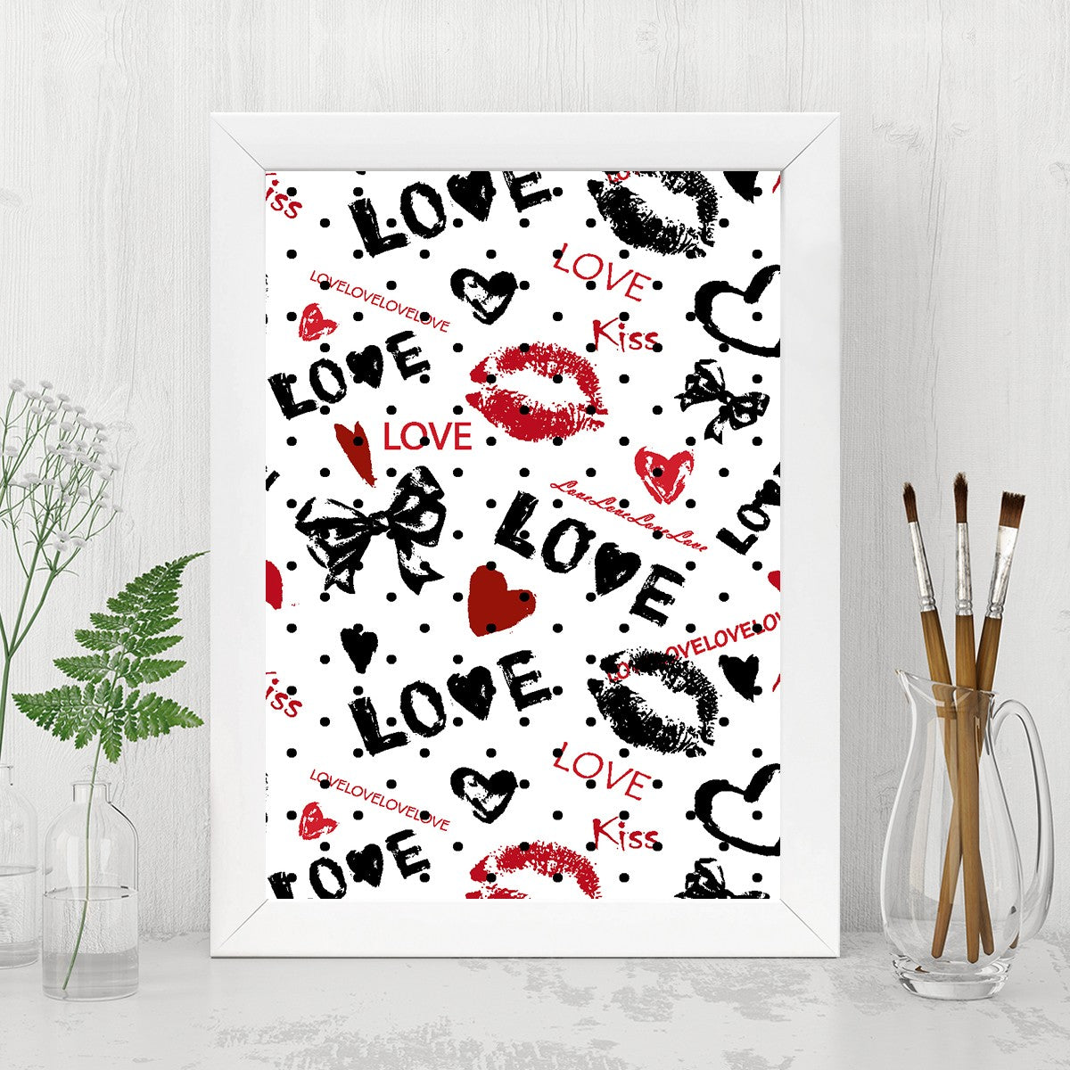 Quadro Decorativo MDF Emoldurado - Arte Multicolor 24x29cm com Moldura de Madeira 2cm