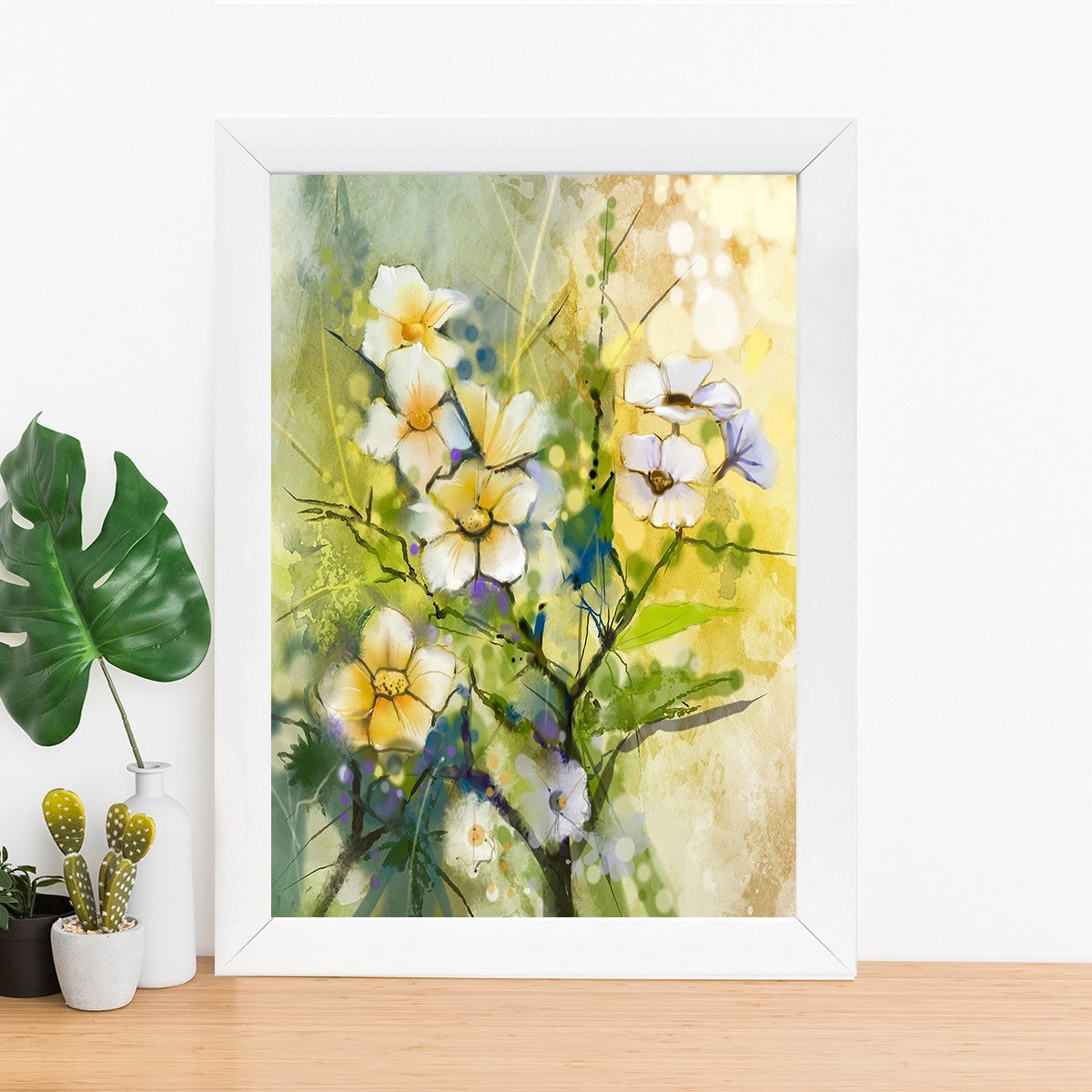 Quadro Decorativo MDF Emoldurado - Arte Multicolor 24x29cm com Moldura de Madeira 2cm