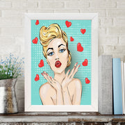 Quadro Decorativo MDF Emoldurado - Arte Multicolor 24x29cm com Moldura de Madeira 2cm