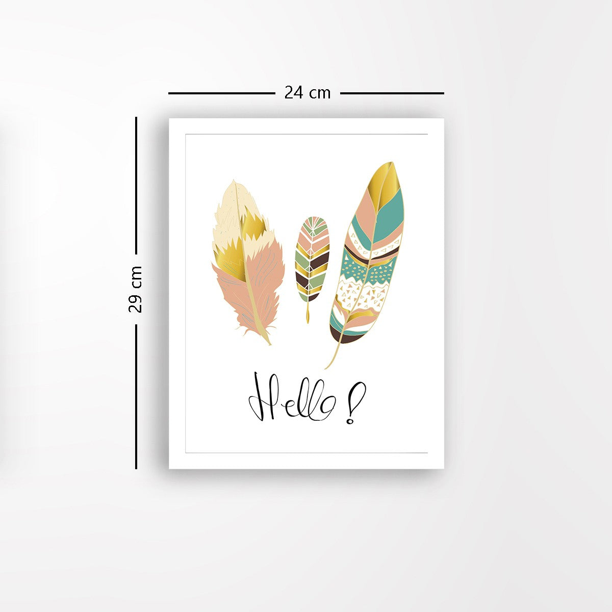 Quadro Decorativo MDF Emoldurado - Arte Multicolor 24x29cm com Moldura de Madeira 2cm