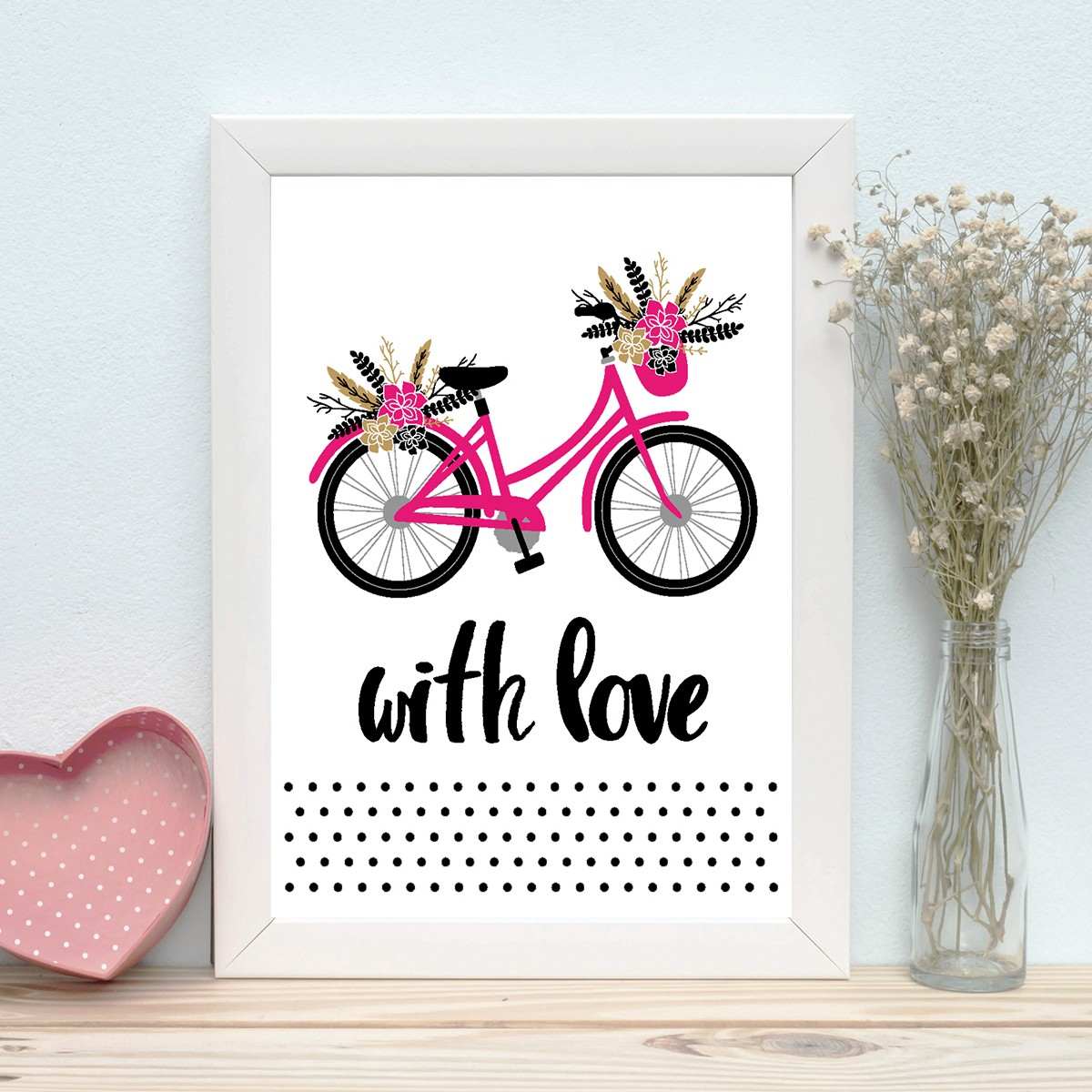 Quadro Decorativo MDF Emoldurado - Arte Multicolor 24x29cm com Moldura de Madeira 2cm