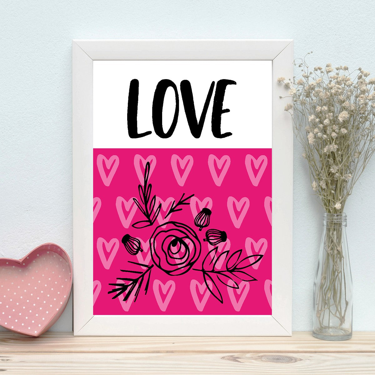 Quadro Decorativo MDF Emoldurado - Arte Multicolor 24x29cm com Moldura de Madeira 2cm