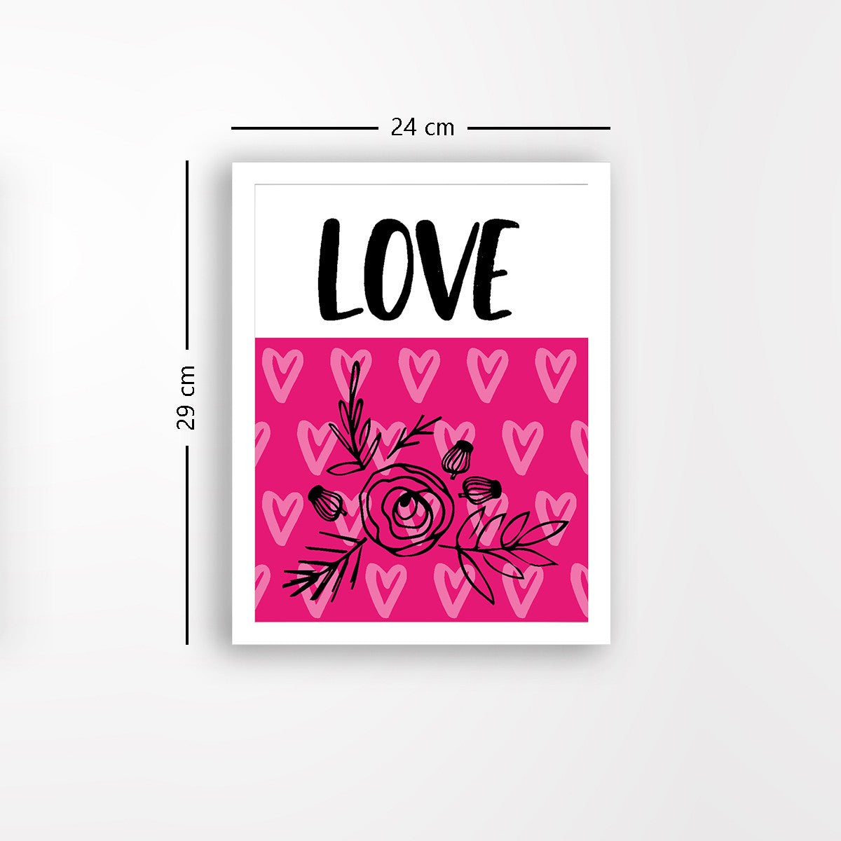 Quadro Decorativo MDF Emoldurado - Arte Multicolor 24x29cm com Moldura de Madeira 2cm