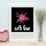 Quadro Decorativo MDF Emoldurado - Arte Multicolor 24x29cm com Moldura de Madeira 2cm