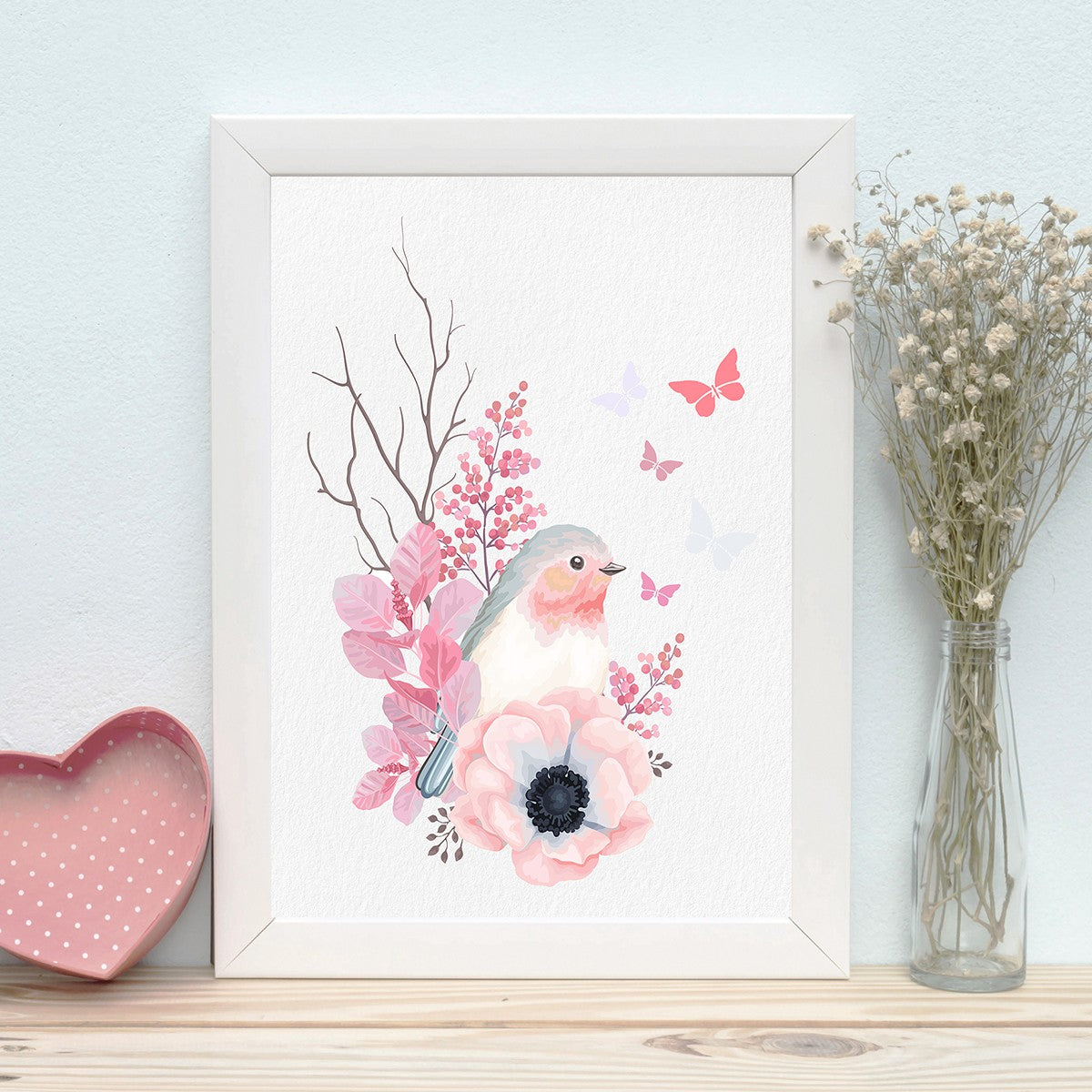 Quadro Decorativo MDF Emoldurado - Arte Multicolor 24x29cm com Moldura de Madeira 2cm