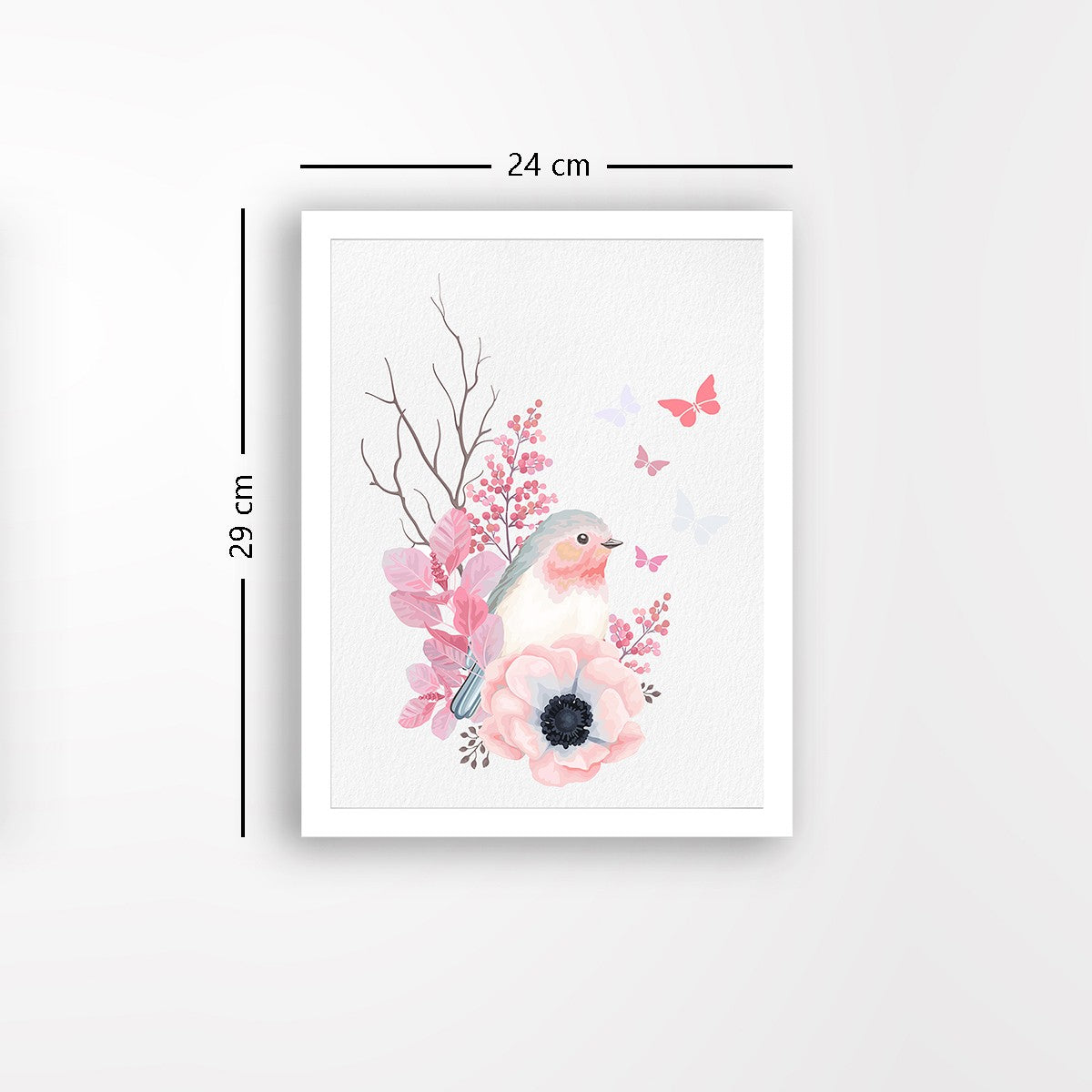 Quadro Decorativo MDF Emoldurado - Arte Multicolor 24x29cm com Moldura de Madeira 2cm