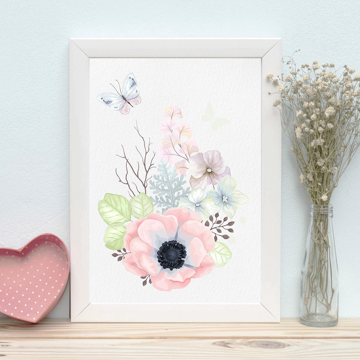 Quadro Decorativo MDF Emoldurado - Arte Multicolor 24x29cm com Moldura de Madeira 2cm