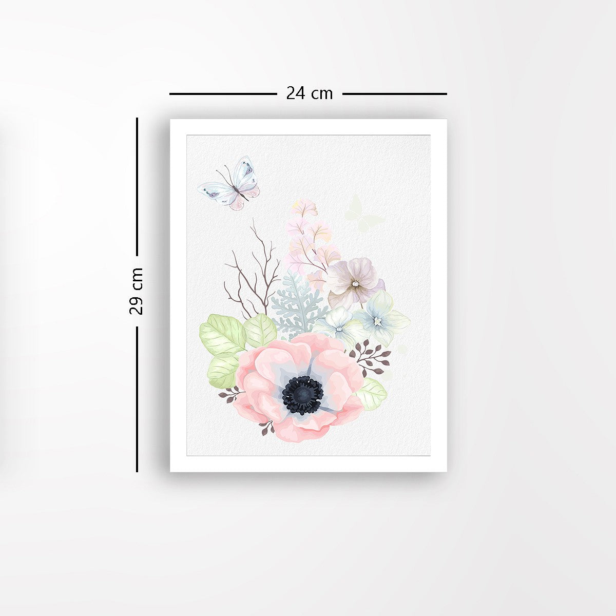 Quadro Decorativo MDF Emoldurado - Arte Multicolor 24x29cm com Moldura de Madeira 2cm