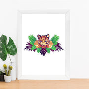 Quadro Decorativo MDF Emoldurado - Arte Multicolor 24x29cm com Moldura de Madeira 2cm