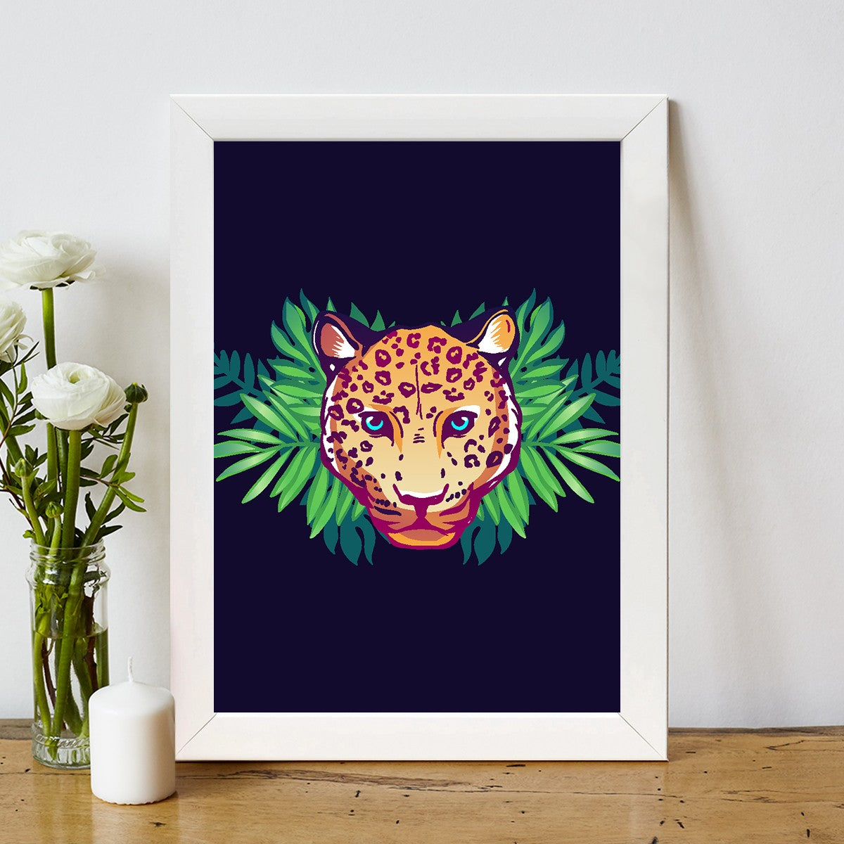 Quadro Decorativo MDF Emoldurado - Arte Multicolor 24x29cm com Moldura de Madeira 2cm