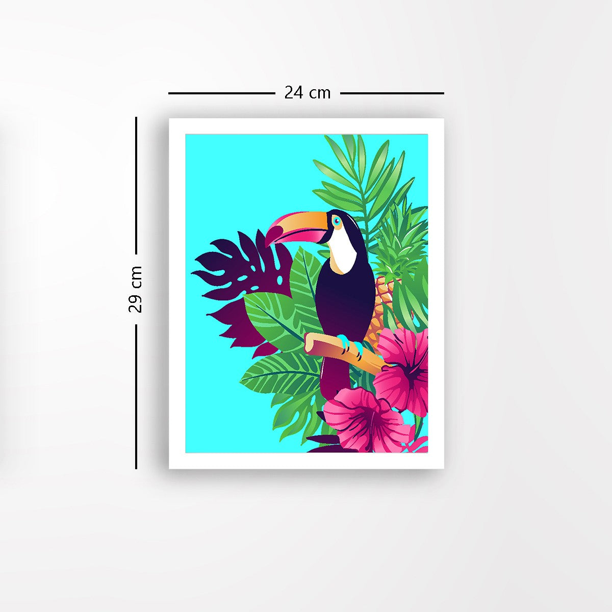 Quadro Decorativo MDF Emoldurado - Arte Multicolor 24x29cm com Moldura de Madeira 2cm