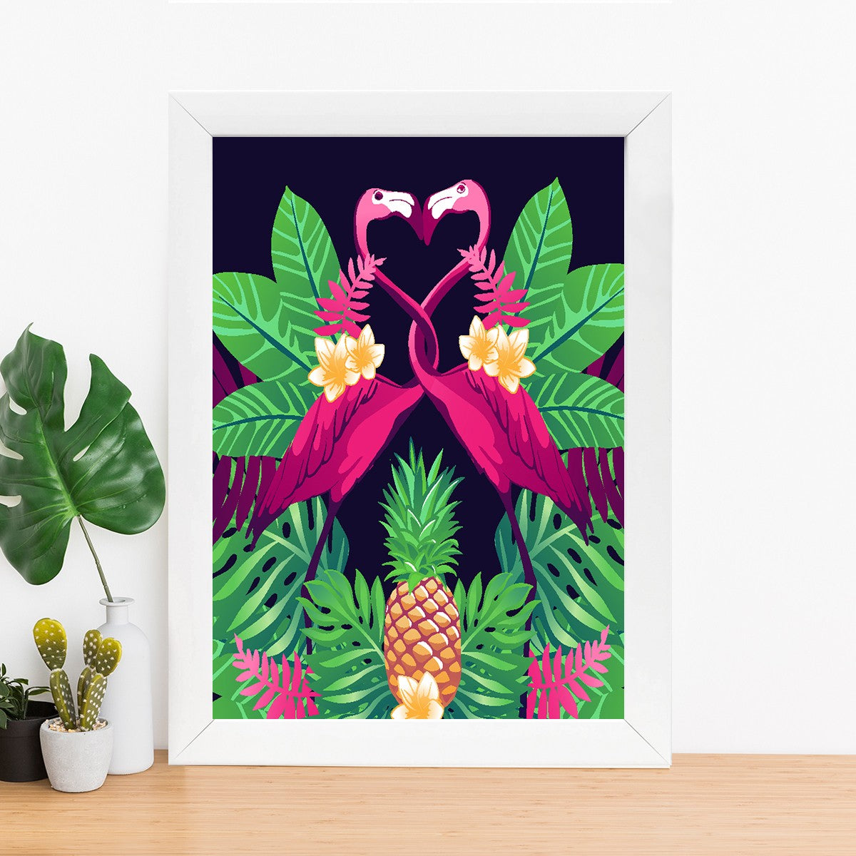 Quadro Decorativo MDF Emoldurado - Arte Multicolor 24x29cm com Moldura de Madeira 2cm