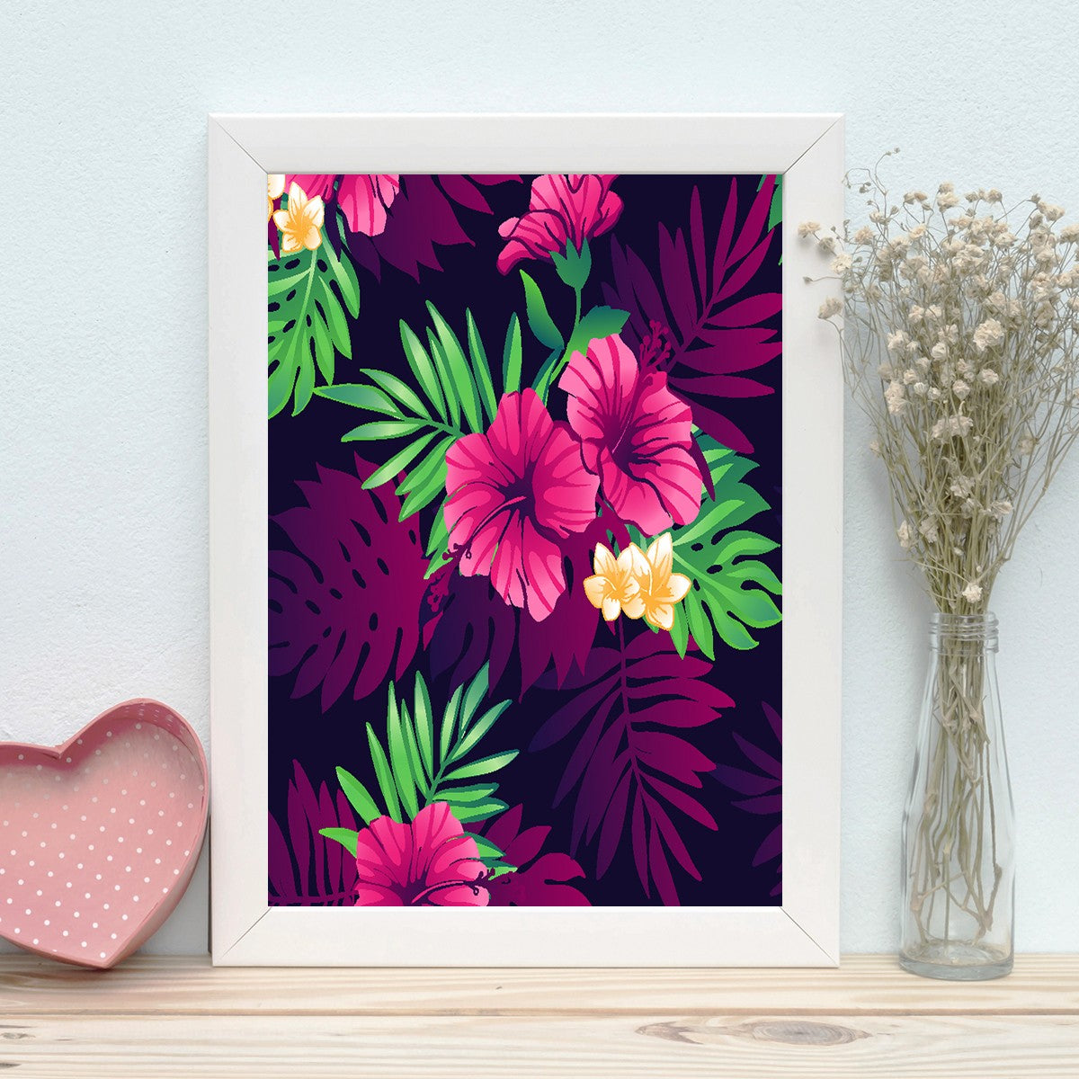 Quadro Decorativo MDF Emoldurado - Arte Multicolor 24x29cm com Moldura de Madeira 2cm