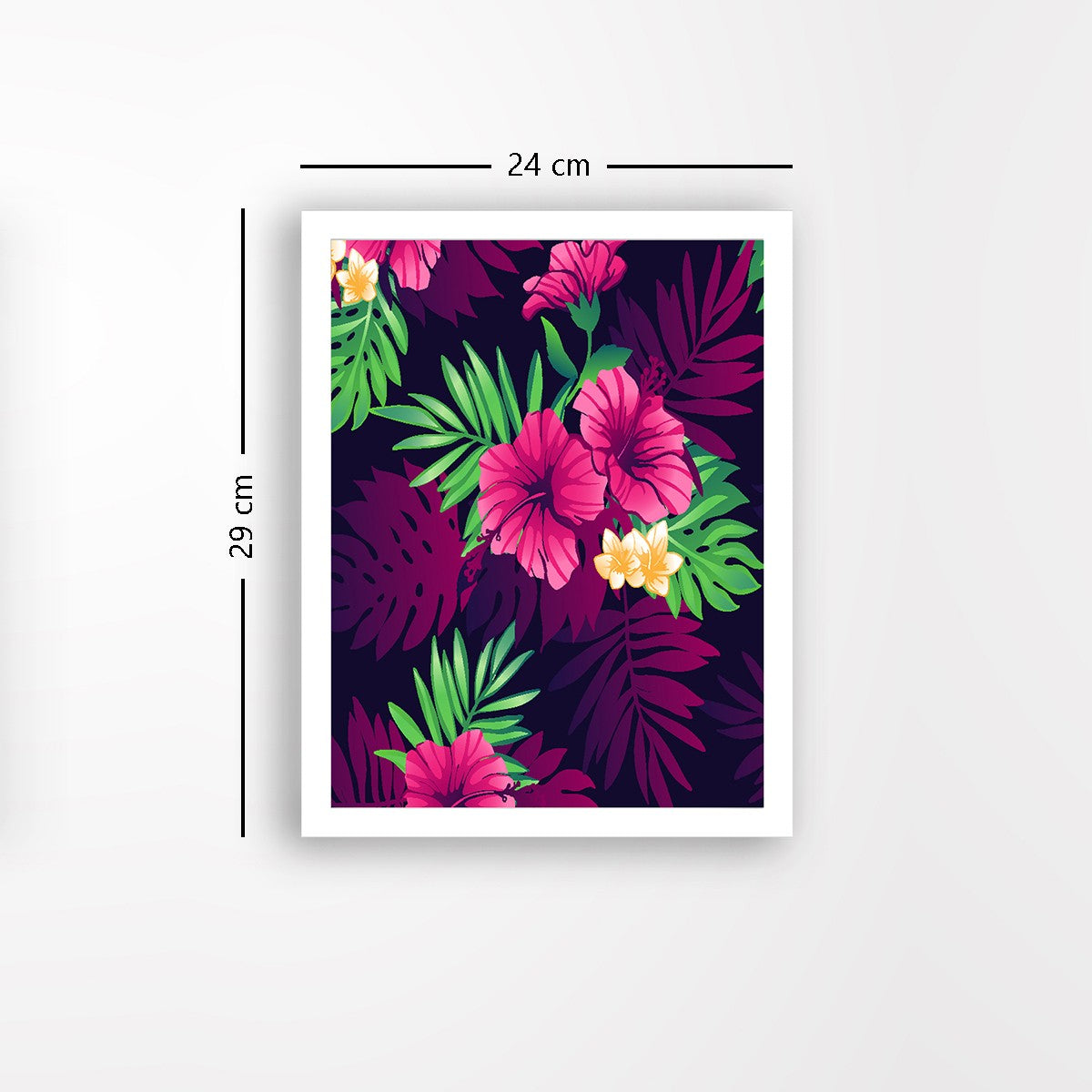 Quadro Decorativo MDF Emoldurado - Arte Multicolor 24x29cm com Moldura de Madeira 2cm