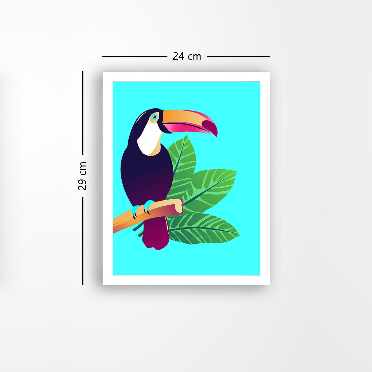 Quadro Decorativo MDF Emoldurado - Arte Multicolor 24x29cm com Moldura de Madeira 2cm