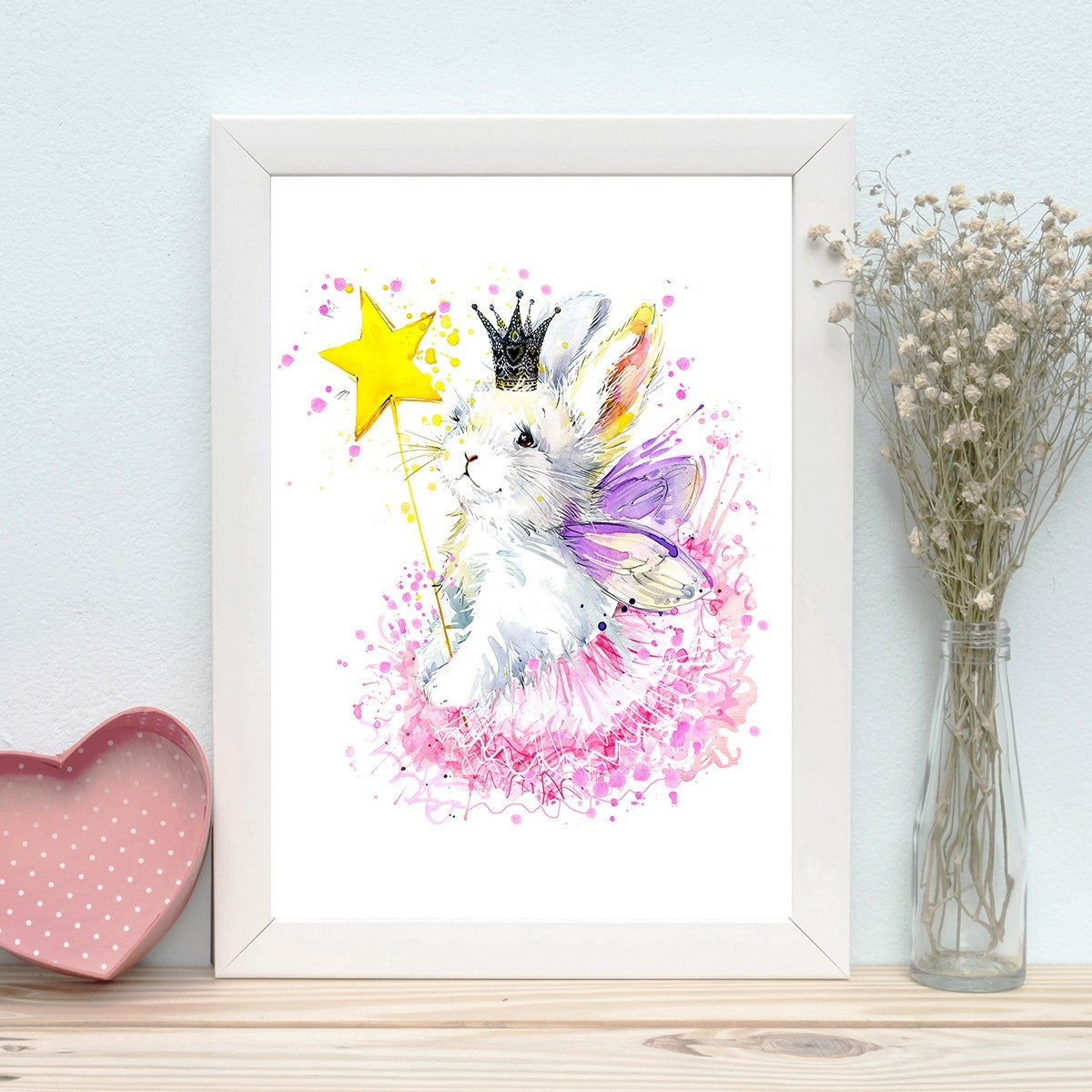 Quadro Decorativo MDF Emoldurado - Arte Multicolor 24x29cm com Moldura de Madeira 2cm