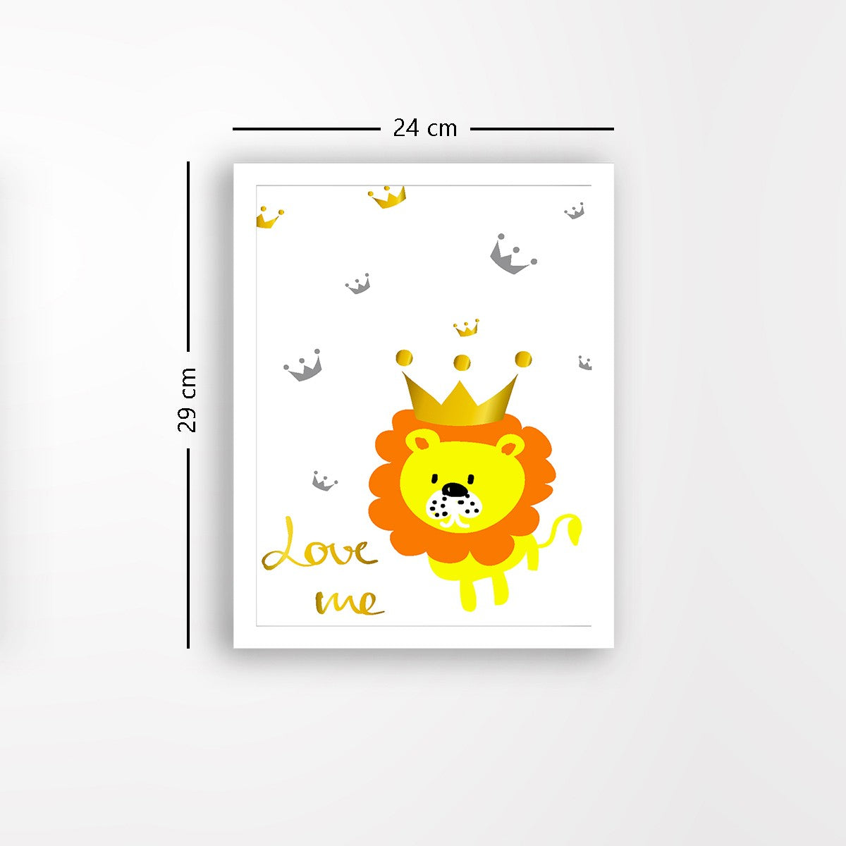 Quadro Decorativo MDF Emoldurado - Arte Multicolor 24x29cm com Moldura de Madeira 2cm