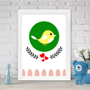 Quadro Decorativo MDF Emoldurado - Arte Multicolor 24x29cm com Moldura de Madeira 2cm