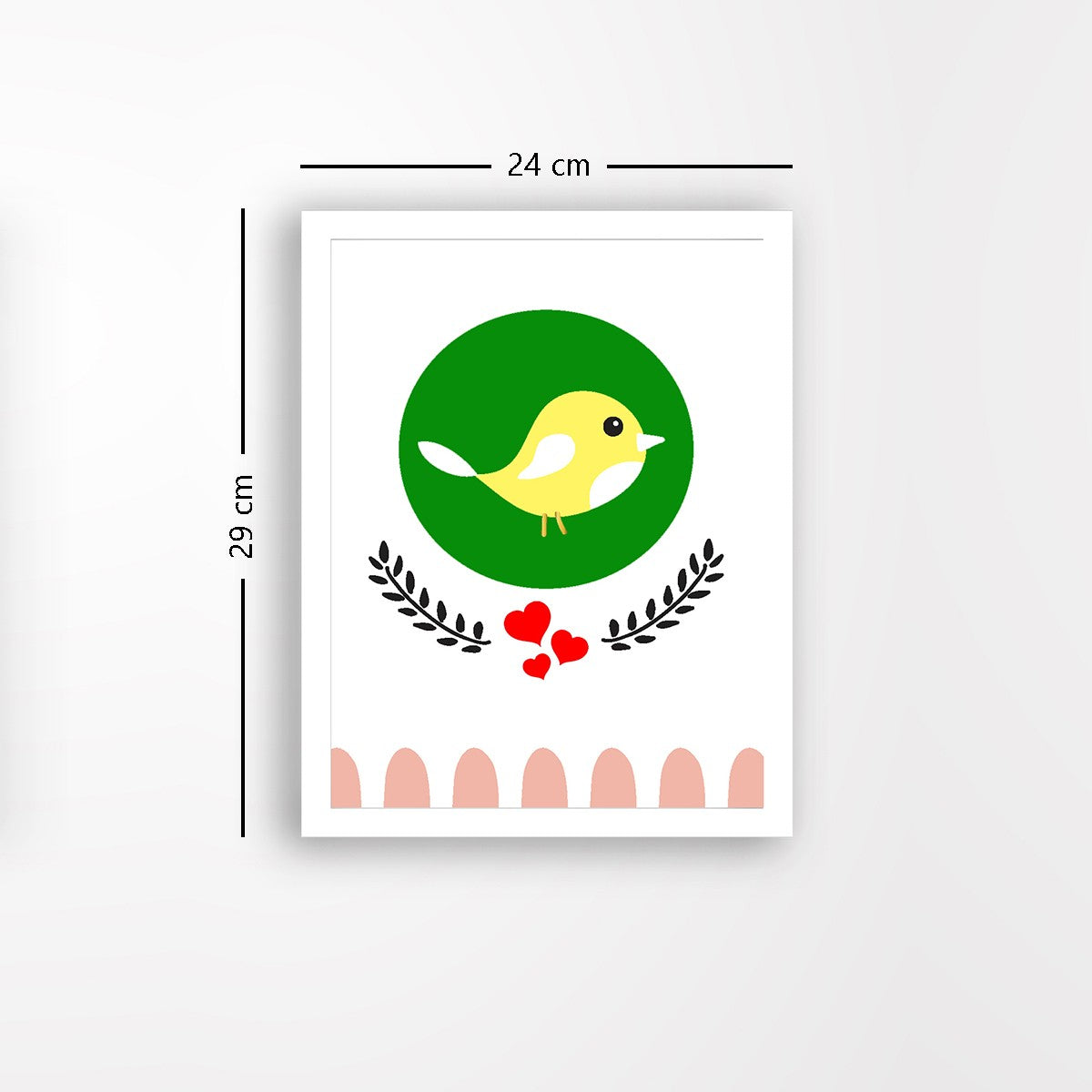 Quadro Decorativo MDF Emoldurado - Arte Multicolor 24x29cm com Moldura de Madeira 2cm